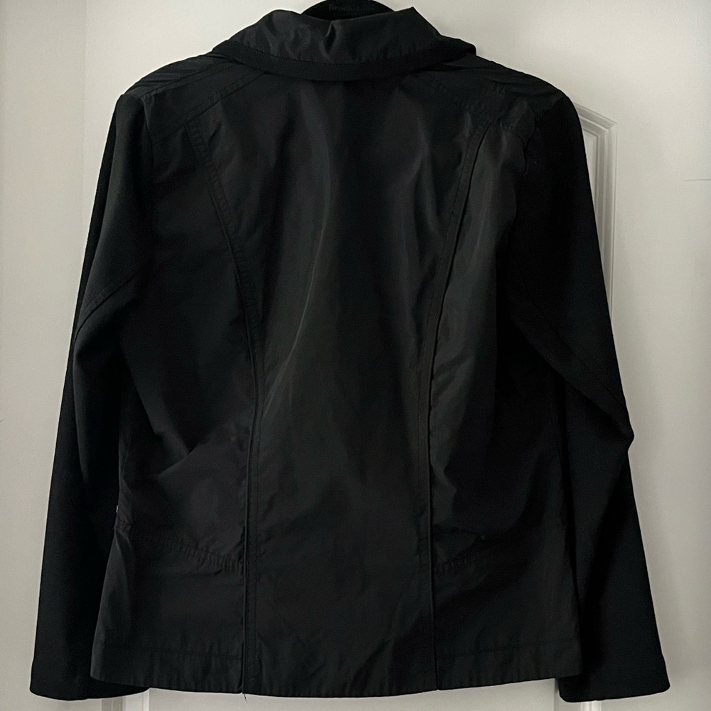 Chicos Button Front Mixed Media Jacket Windbreake… - image 2